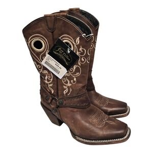 NWT J.B.‎ Dillon Reserve Women's Size 10 B Brown Western Boots NEW TAGS